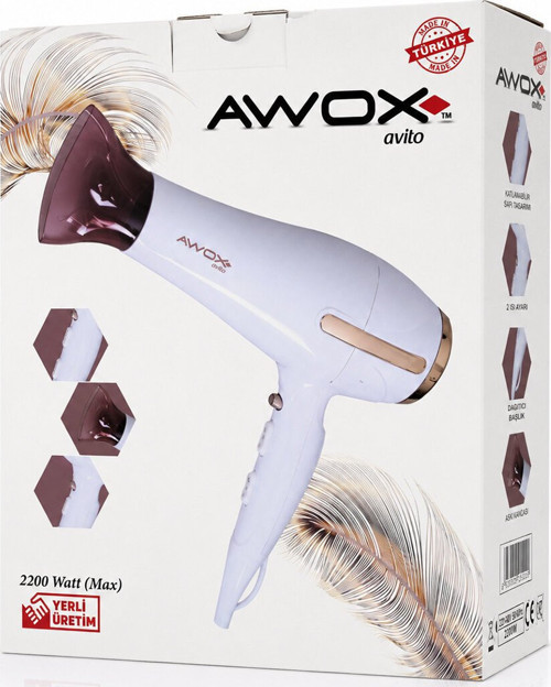 Awox 1407 Avito Saç Kurutma Makinesi 2200W Beyaz