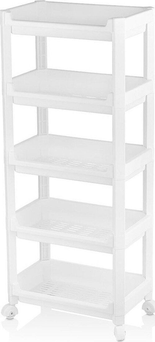 Urve UR-3600 Rafty Geniş Sepet Organizer Düzenleyici 355x220x850mm 5 Katlı Tekerlekli Raf Ünitesi