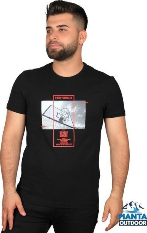 MNT 2406 S. Yaka Pota Baskılı Erkek T-Shirt