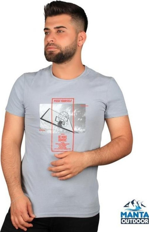 MNT 2406 S. Yaka Pota Baskılı Erkek T-Shirt
