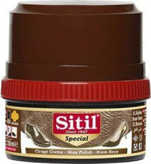 Sitil Krem Ayakkabı Boyası 175ml Koyu Kahve - 12'li Paket