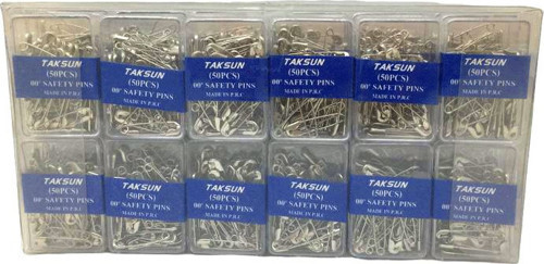 Safety PINS-958 Mini Çengelli İğne NO-00" 50 Adet.PLS.KUTU - 36'li Paket