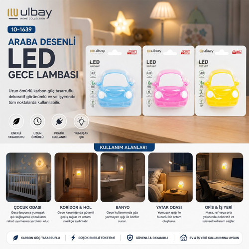 GC-10 Gece Lambası 0.1W Araba - 10'li Paket
