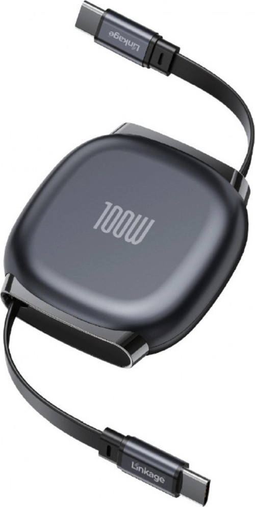LKCB-61 PD 100W 3A, 1Metre USB-C’den C’ye Geri Çekilebilir Şarj Kablosu