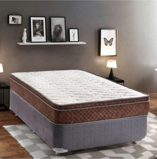120X200 Bamboo Yaylı Yatak 120 x 190 Summıt Lüx Ortopedik Pedli Bamboo Yatak