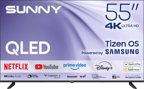 55" SN55QUPRL-T08I Perla 139 Ekran 4K Ultra HD Smart QLED TV - Samsung Tizen OS 8.0 Siyah