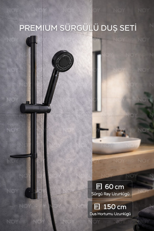 Duş Başlığı Duş Sistemi Sürgülü Premium Seri