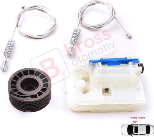 Fiat Egea MK1 356 357 2015-On 4/5 Kapı 52072856 İçin Elektrikli Ön Sağ Cam Kriko Tamir Seti