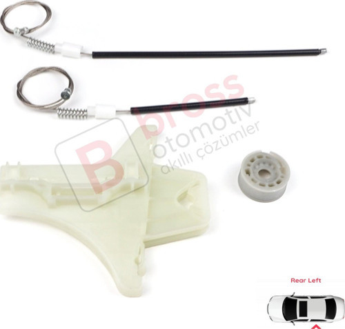 VW Jetta Golf MK5 A5 1K R32 GTI Plus 5M1 1K4839461 İçin Arka Sol Kapı Cam Kriko Tamir Seti