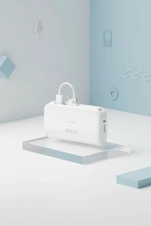 Lisanslı Çift Kablolu 4500mAh Powerbank X-45DX Beyaz – Kompakt Şarj Desteği