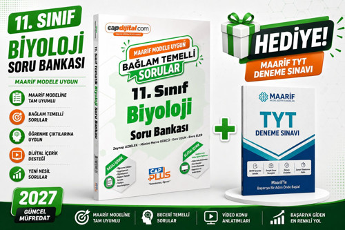 ÇAP YAYINLARI 2027 GÜNCEL MÜFREDAT 11.SINIF BİYOLOJİ SORU BANKASI-MAARİF TYT DENEME HEDİYELİ!!