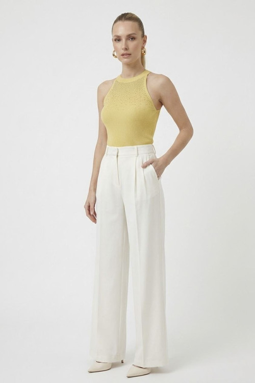 Kadın Taşlı Fitilli Halter Yaka Crop Bluz Uzun