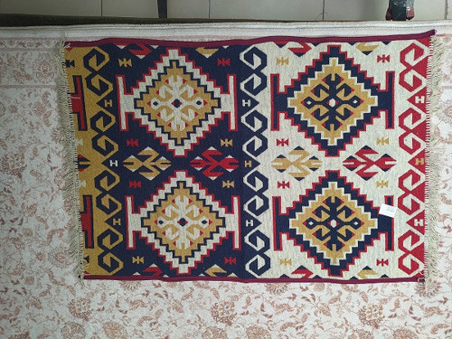 Kilim Antik 14582 Otantik Desen motif Model 80'*125cm 1 m² Natüre boya El yapım