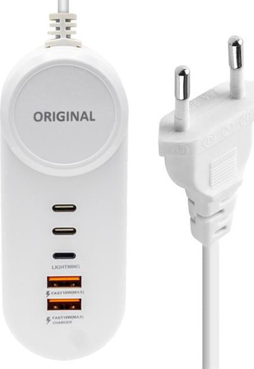 PM-20659 15 Watt 2 Type-C + 2 USB-A Şarj + PD Lightning Adaptör