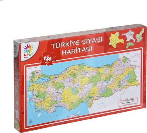 Türkiye Siyasi Haritası Kutulu Puzzle Lcsh002