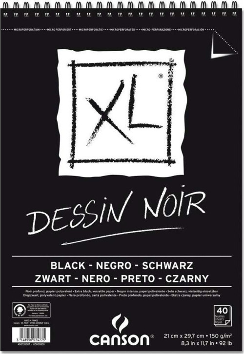 XL Noir Siyah Eskiz Defteri 150 gr. A4 40 yp.