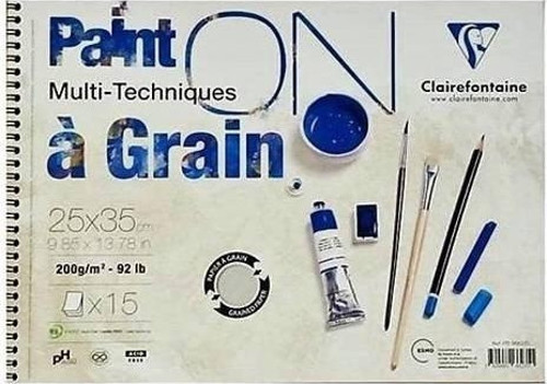 Paint'On Çok Amaçlı Çizim Blok 25x35 cm Resim Defteri 200 gr. 15 Yaprak