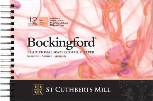 Bockingford Spiralli Suluboya Defteri Hot Pres 300 gr 297x210mm (A4) 12 yp