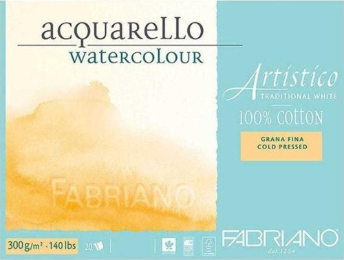 Artistico Traditional White Suluboya Blok 300 gr. 18x26 cm. 20 yp. Soğuk Basım