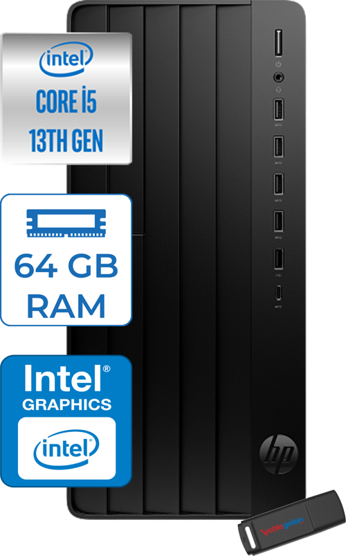 Pro Tower 290 G9 Intel® Core™ I5-13500 64GB 512GB SSD Intel® UHD Graphics 770 WIN11PRO Mini Tower Masaüstü Bilgisayar 623Y0ETP22+ZETTAUSBBELLEK