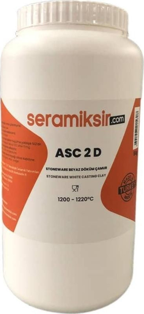 Stoneware Beyaz Porselen Döküm Çamur 5000 gr ASC 2 D