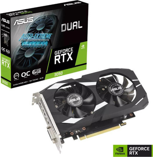 GEFORCE DUAL-RTX3050-O6G 6GB GDDR6 96BIT 1XHDMI 1XDP 1XDVI EKRAN KARTI