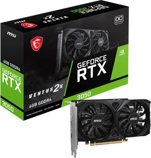 GEFORCE RTX3050 VENTUS 2X E 6G OC 6GB GDDR6 96BIT 2XHDMI 1XDP EKRAN KARTI