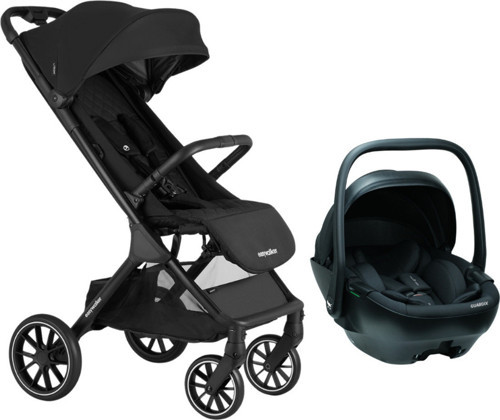 Jackey XL Bebek Arabası Shadow Black - Merkürbebe Guardix Anne Kucağı Antrasit