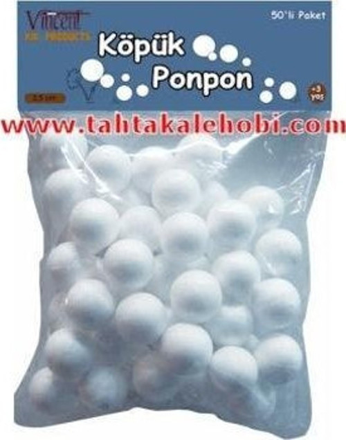 Foam Ball - Köpük Top 2,5 cm. 50 Adet