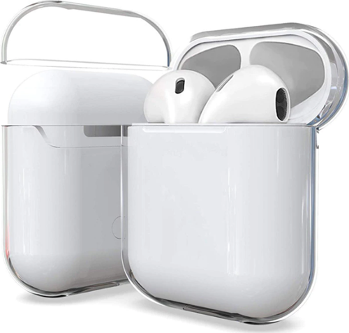 Apple Airpods Kılıf Şeffaf Sert Kristal Zore Airbag 14 Kılıf
