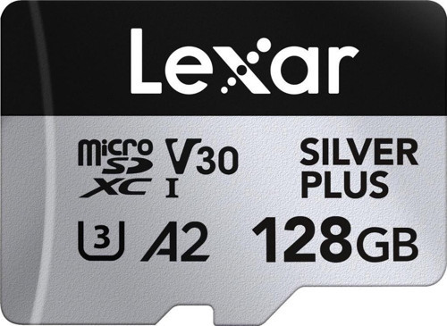 128GB Silver Plus 205mb 4K V30 UHSI Micro SD Hafıza Kartı
