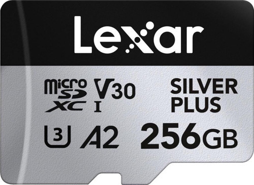 256GB Silver Plus 205mb 4K V30 UHSI Micro SD Hafıza Kartı