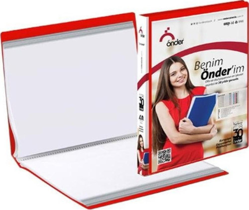 PP Ön Cepli 20 Poşetli Sunum Dosyası KIRMIZI