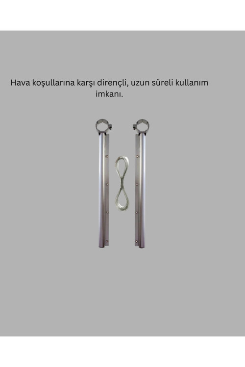 CONCEPTA 25x60 Balkon Askılığı Kare Demir Uyumlu Hava Dayanıklı (180703) Çamaşır Askısı