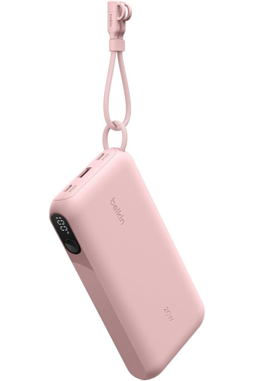 Boostcharge Power Bank 20000 Mah Display, Pd 20W Usb-C Kablolu, Pembe