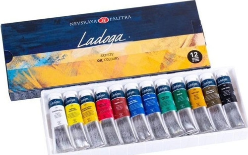 Ladoga Yağlıboya Seti 12 Renk x 18 ml Karton Kutu