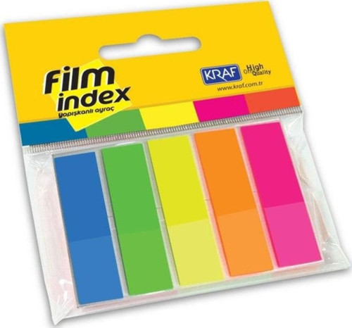 Film Index 13x44 mm 5 Renk x 25 Sayfa