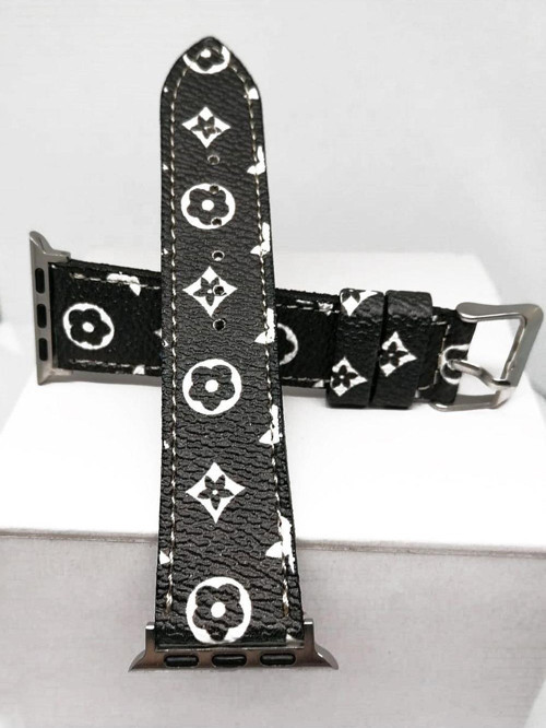 Akıllı Saat Uyumlu Deri Ustune Kumas Baskı 32 mm / 38 mm