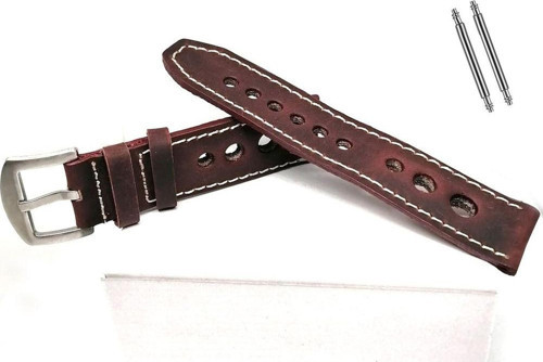 Tissot & Fossil & Panaray Uyumlu Crayz Hakiki Deri 24 mm Bordo