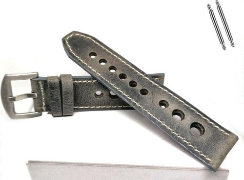 Tissot & Fossil & Panaray Uyumlu Crayz Hakiki Deri 24 mm Gri