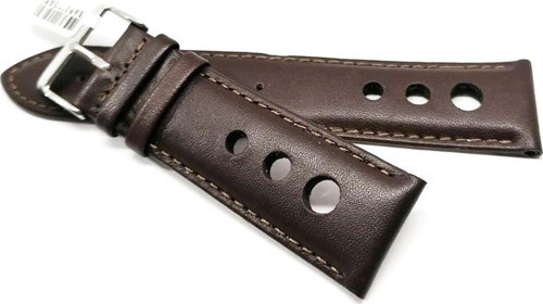 Tissota Uyumlu Hakiki Deri 22 mm Kahverengi Saat Kordonu