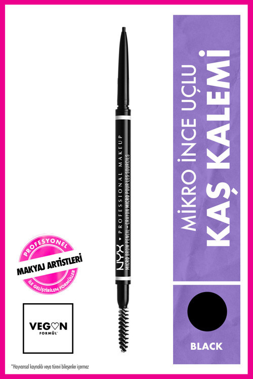 Professional Makeup Ultra İnce Kaş Kalemi - Micro Brow Pencil Black 5 g
