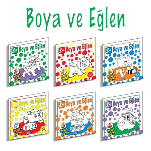 Boya ve Eğlen Seti - 6 Kitap Takım