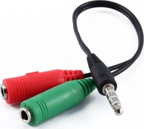 3.5 MM STEREO ERKEK KULAKLIK 3 ÇİZGİLİ + 2 X STEREO DİŞİ MİKROFON HOPARLÖR ÇOKLAYICI KABLO (2818)