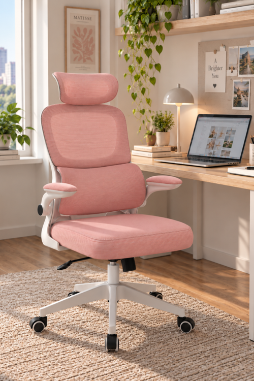 Mona Çalışma Sandalyesi Fileli Bel Destekli 2D Başlıklı Home Office Koltuğu
