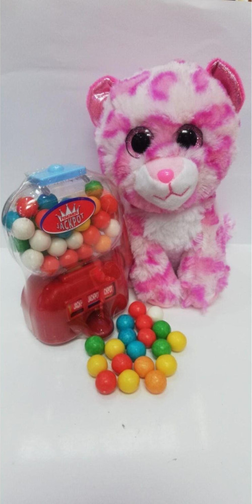 2 Si 1 Arada / Sevimli Arkadaşım Pembe Pink Panter 15 Cm Ve Jackpot Sakız Makinası