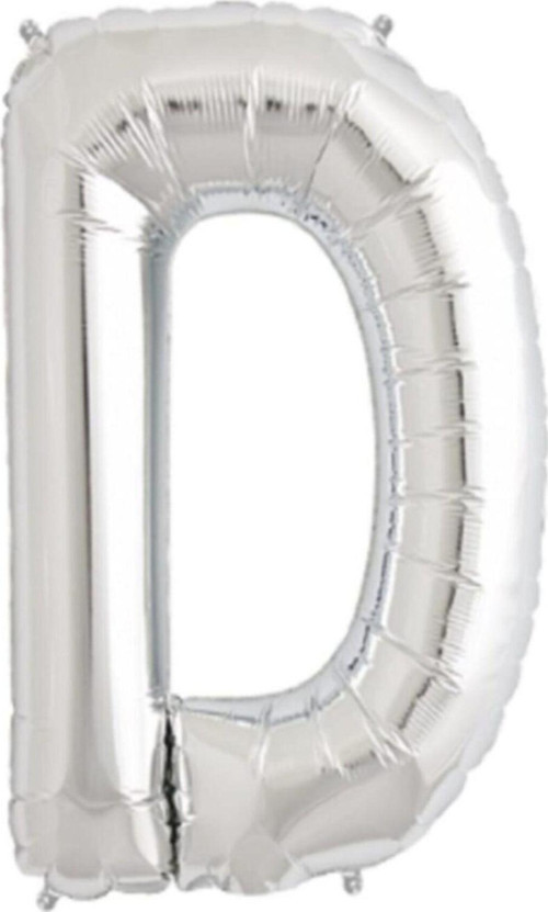 D Harf Folyo Balon Gümüş Silver 100 Cm, Doğum Günü, Yaşgünü, Parti, Özel Gün, Sürpriz, Hediye