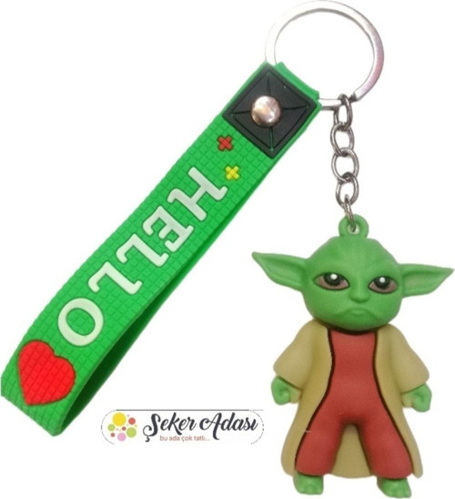 Efsane Kahraman Star Wars Yoda Oyuncak Silikon Anahtarlık Çanta Süsü Aksesuar Kolleksiyon