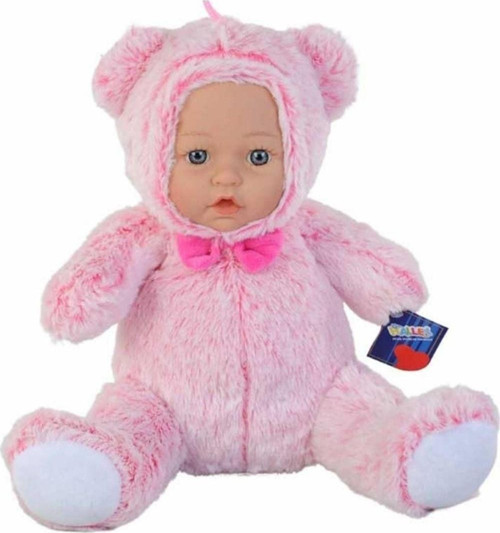 Halley Sevimli Gerçek Bebek Yüzlü Pembe Ayı 30 Cm