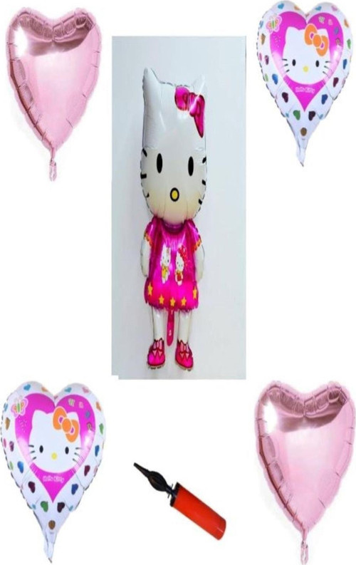 Hello Kedi 5 Li Balon Set + Balon Pompası Hediye !! -- Skradapa138